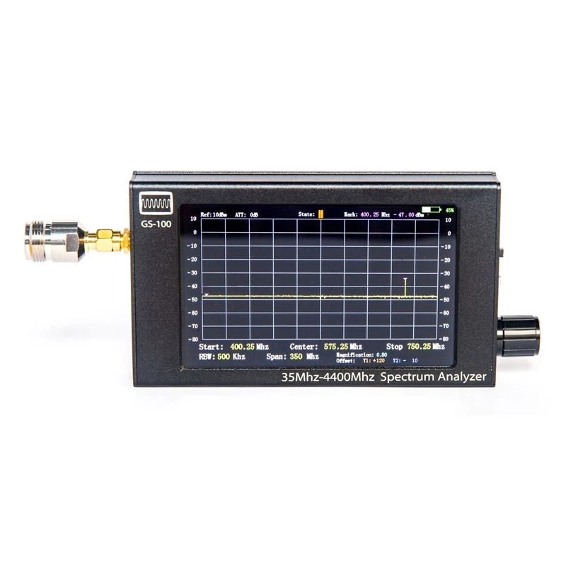 

GS-100 ручной анализатор спектра 35 МГц-4400 МГц рабочей частоты крошечные анализатор спектра с тонкопленочных транзисторах на тонкоплёночных т...