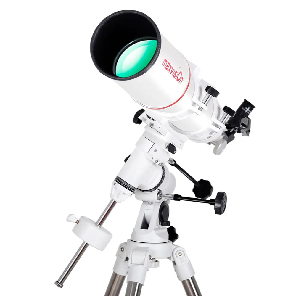 

Maxvision 102/660 refracting equatorial telescope EXOS-Nano German equatorial mount/1.25 inch stainless steel tripod telescope