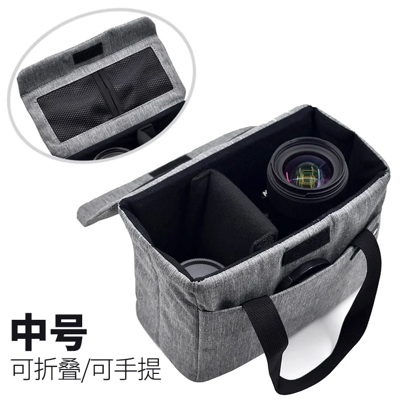 

Пустой складной корпус вкладыша камеры + сумка для хранения двух объективов