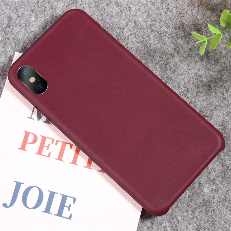 Lovebay кожаный чехол для телефона iPhone 6 6S 7 8 Plus Ретро Бизнес Жесткий ПК три границы s X