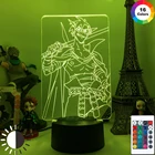 Аниме Tengen Toppa Gurren Lagann Kamina светодиодный ночсветильник украшение спальни красочный подарок 3d лампа кукла игрушка модель статуя фигурка