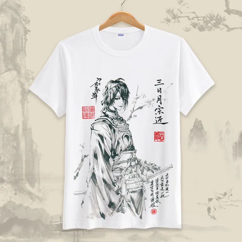 Футболка для косплея из японского аниме Touken Ranbu Online женская/Мужская модная летняя
