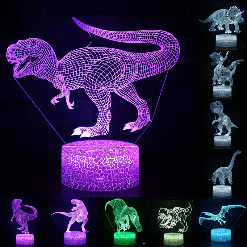 

16Color 3D Night light Remote Control Table Lamps Toys LED Night Light Lamp Dinosaur Series Gift For Kid Home Decor