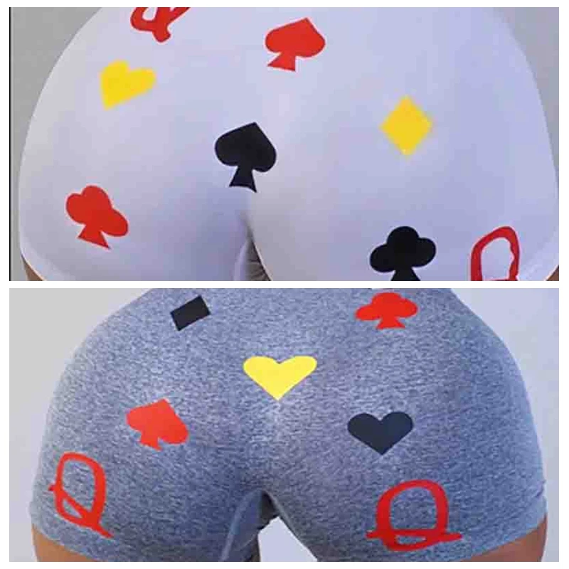 

New Arrivals Letter Print Shorts High Waist Stretch Women's Large Size Candy Snacks Shorts Women's Shorts