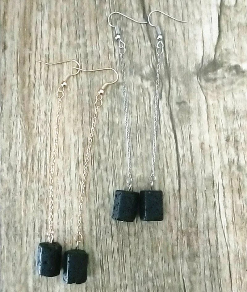 Висячие серьги-подвески с призмой-цепочкой 6 см | Украшения и аксессуары