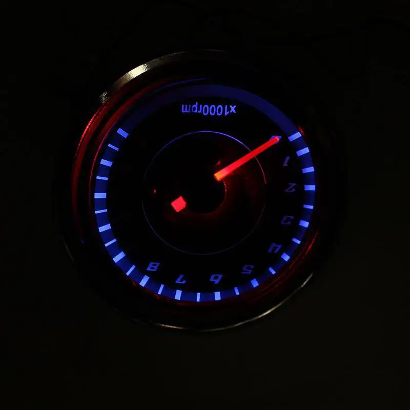 1000 об/мин Универсальный Мотоцикл Тахометр светодиодный экран Dc 12v измеритель 13k