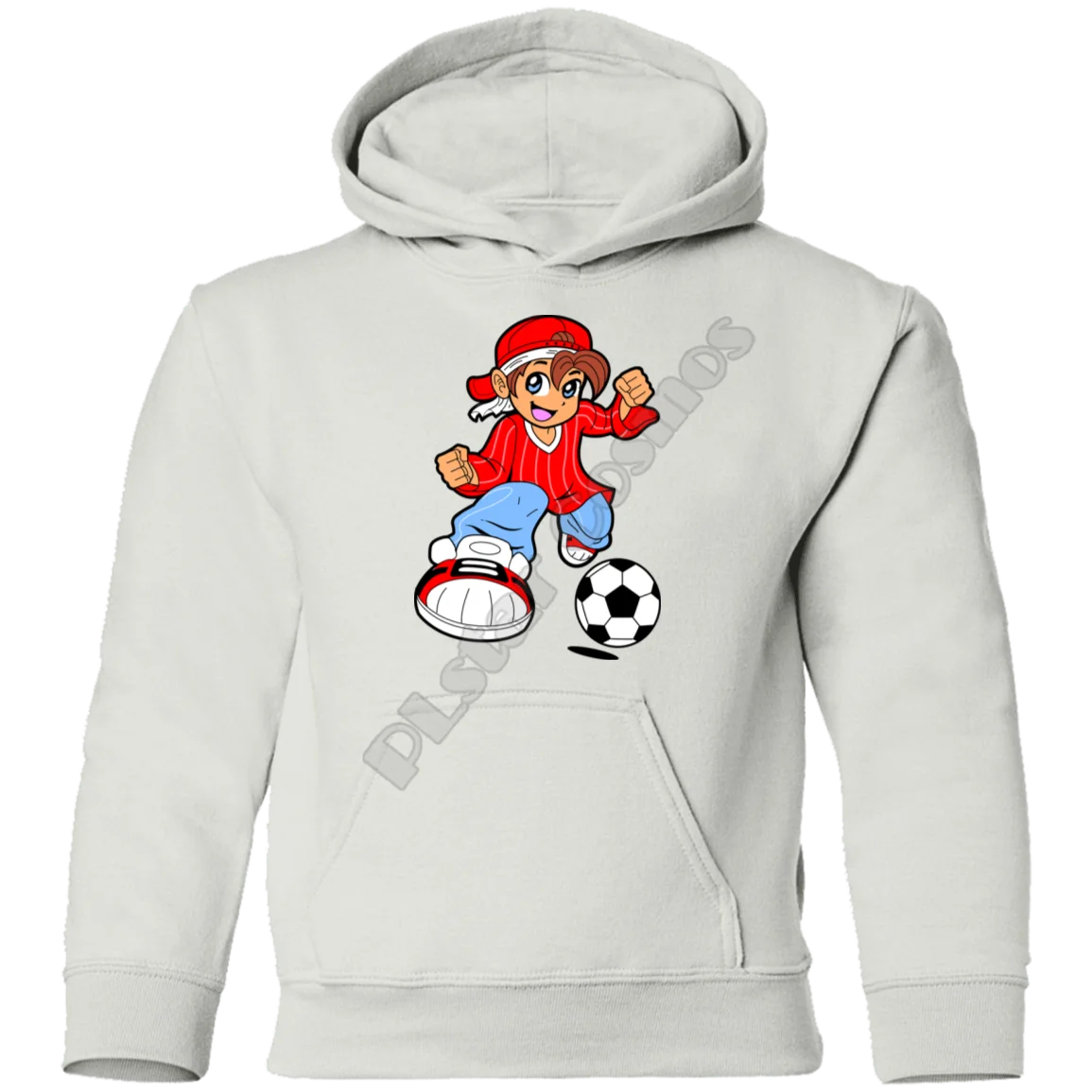 

Soccer boy cartoon Kids Hoodies 3D Printed Kids Sweatshirt Child Long Sleeve Boy For Girl Gray Pullover Drop Shipping