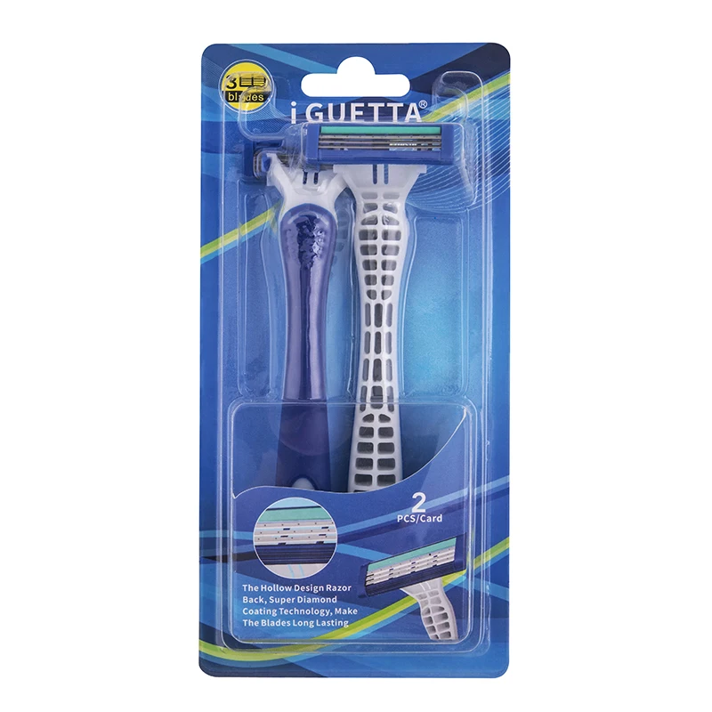 

IGUETTA New 2 Packs of Shaving Knives Convenient Pack Men and Women Armpit Hair Repair KnifeLeg Hair Privacy for Whole Body