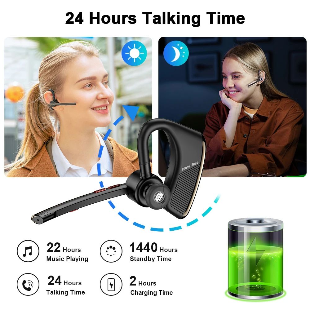 Новинка Bee M50 наушники Bluetooth 5 2 беспроводные с двойным микрофоном CVC8.0
