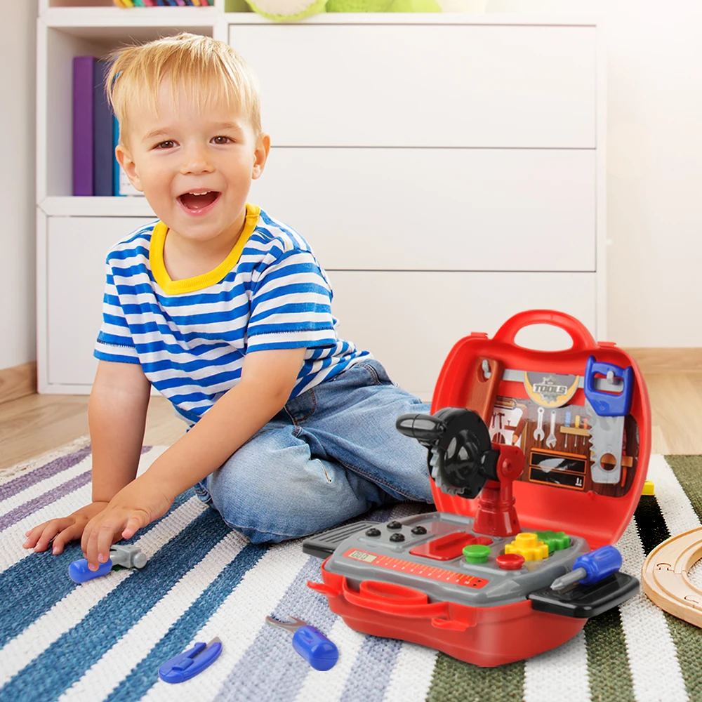 Игрушки для мальчиков строительные инструменты 19 шт. детский строительный дом