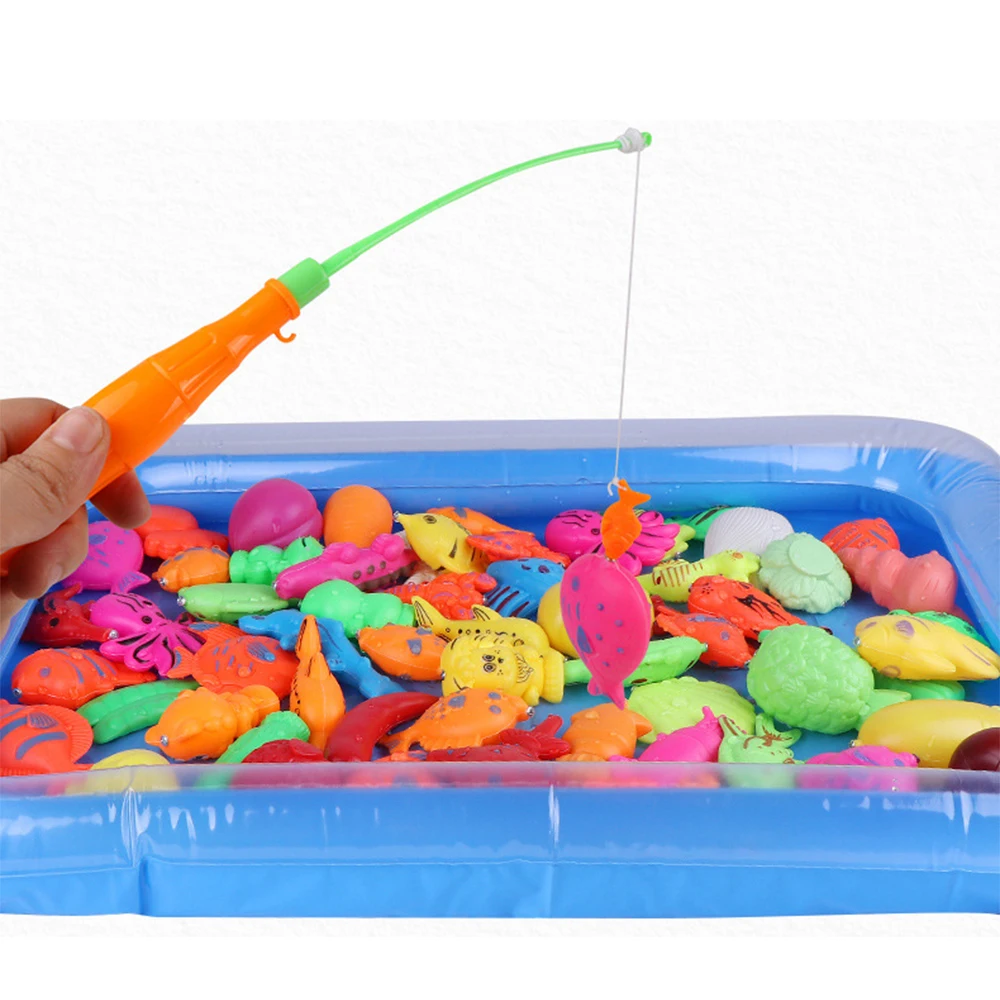 Надувной бассейн Магнитная рыболовная игрушка 46 шт./лот набор удочек для детей