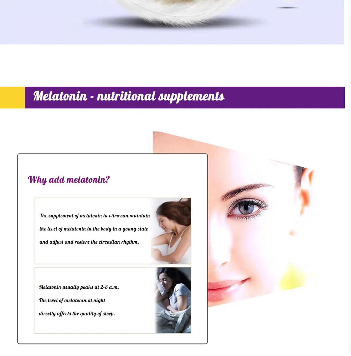 

60 tablets/bottle Help Sleeping Pills Melatonin night time sleep aid Dietary Supplement Fast Dissolve Sleeping Pills