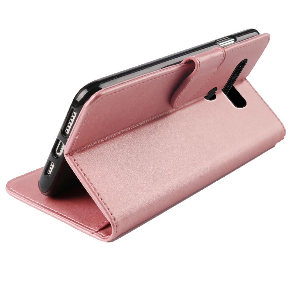 

For LG K41S Lightweight and Shockproof Protective Cover Leather Case with Front Buckle Full Protective Holster