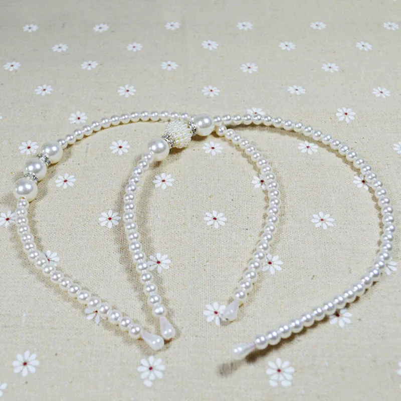 Diadema de perlas para ni&ntilde;a, joyer&iacute;a de cristal, diadema de princesa, accesorios para el cabello, 1 unidad-5