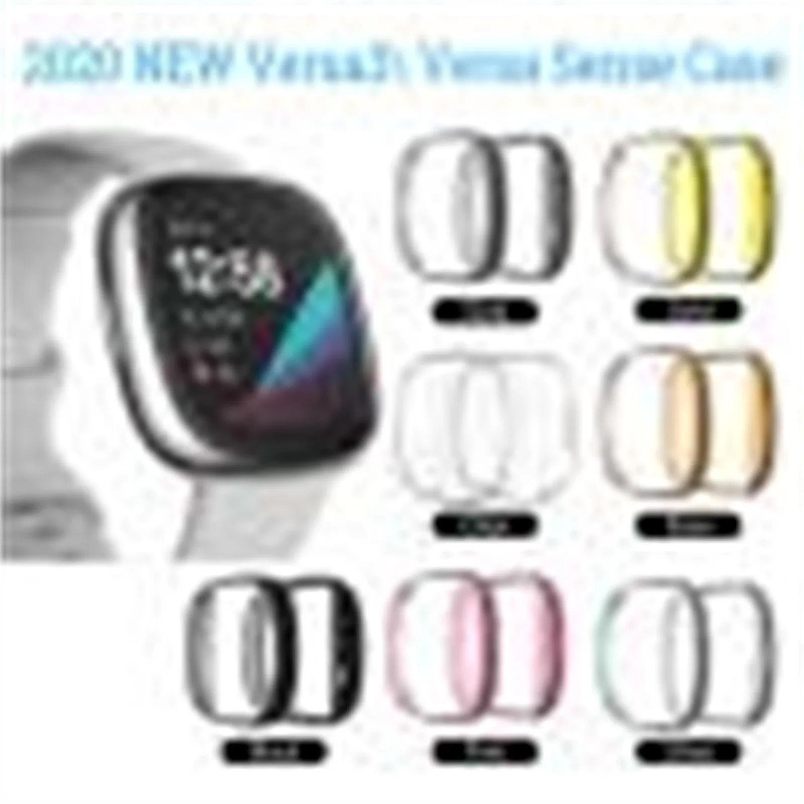 Защитный чехол из ТПУ с гальваническим покрытием для смарт часов Fitbit