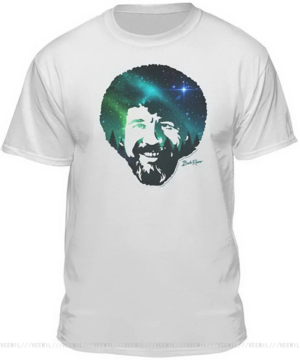 Официальная Лицензированная белая футболка унисекс Bob Ross с изображением лица
