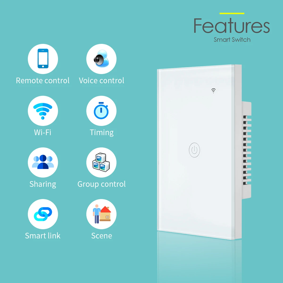 Умный светильник ель света Apple HomeKit нейтральный Wi-Fi стандарт США 1 канал 1/2 клавиши