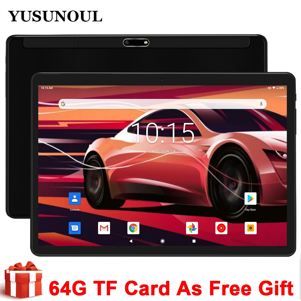 10 дюймовый планшет на Android 9 0 две SIM карты 3g вызовы 32 Гб ПЗУ Wi Fi Bluetooth 1280x800 IPS 2.5D