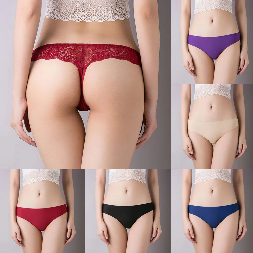 

Seamless Sexy Panties Low-waist Sexy Lingerie Lace Stretch Women's Underwear Breathable Soft Briefs Female Thongs Underpants