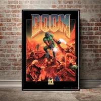 game the doom poster canvas painting prints wall art picture for children room decor