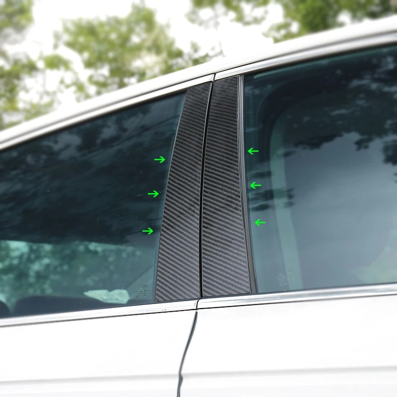 6 шт. автомобильные наклейки из углеродного волокна для окна Audi A3 A4 A6 Q5 |