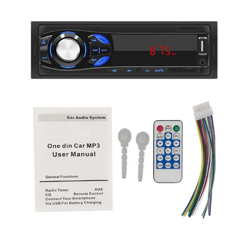

1044 In-dash Multifunctional MP3 Multi-media Player Handsfree Bluetooth LED Screen MP3 TF U Disk FM Car Radio Player for 12V Car