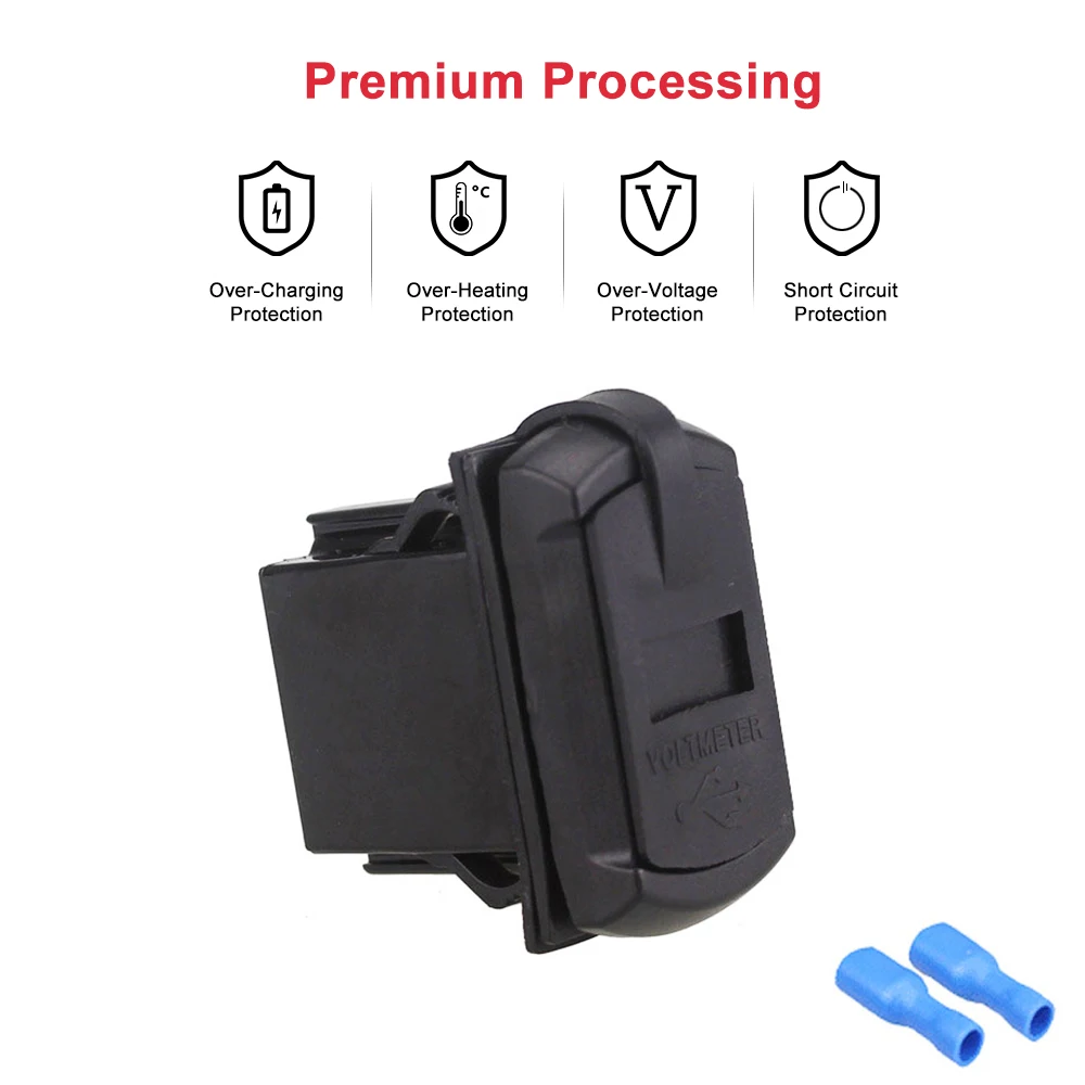 universal car charger 12v 24v 4 2a display voltage ports auto adapter phone waterproof dual usb charger for iphone huawei xiaomi free global shipping