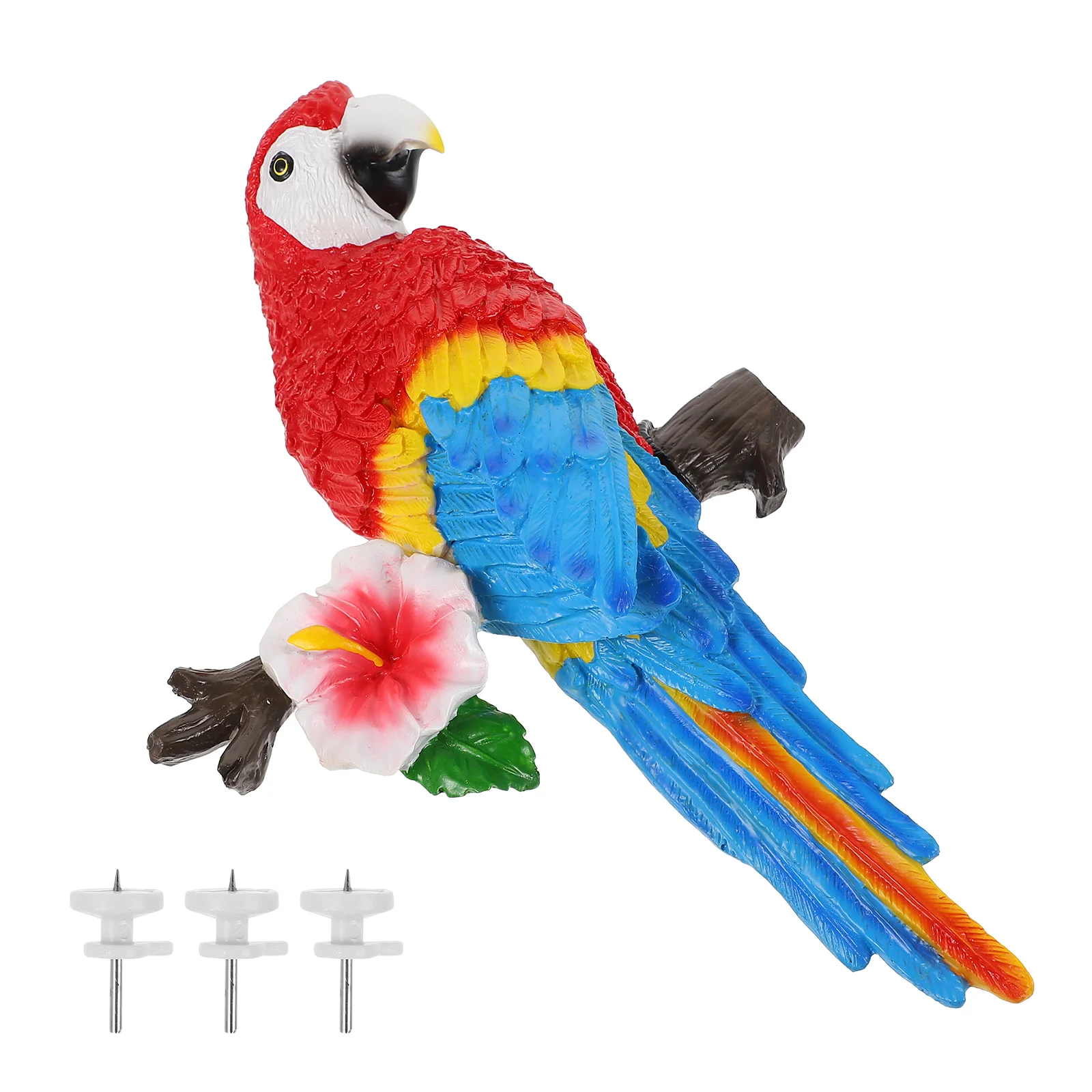 Parrot Shape Wall Art Decor Resin Parrot Sculpture Wall Art Hanging Ornament
