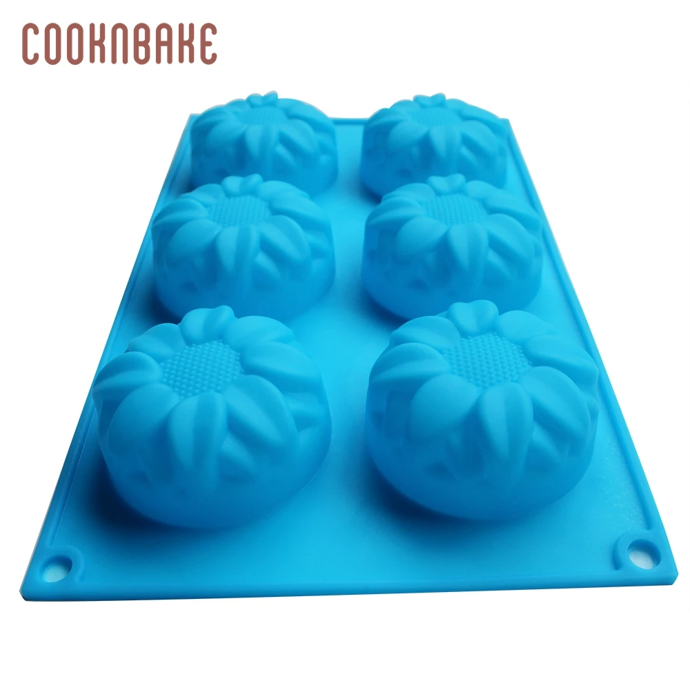 COOKNBAKE 6 решеток подсолнухи силиконовая форма для торта мыло ручной работы желе