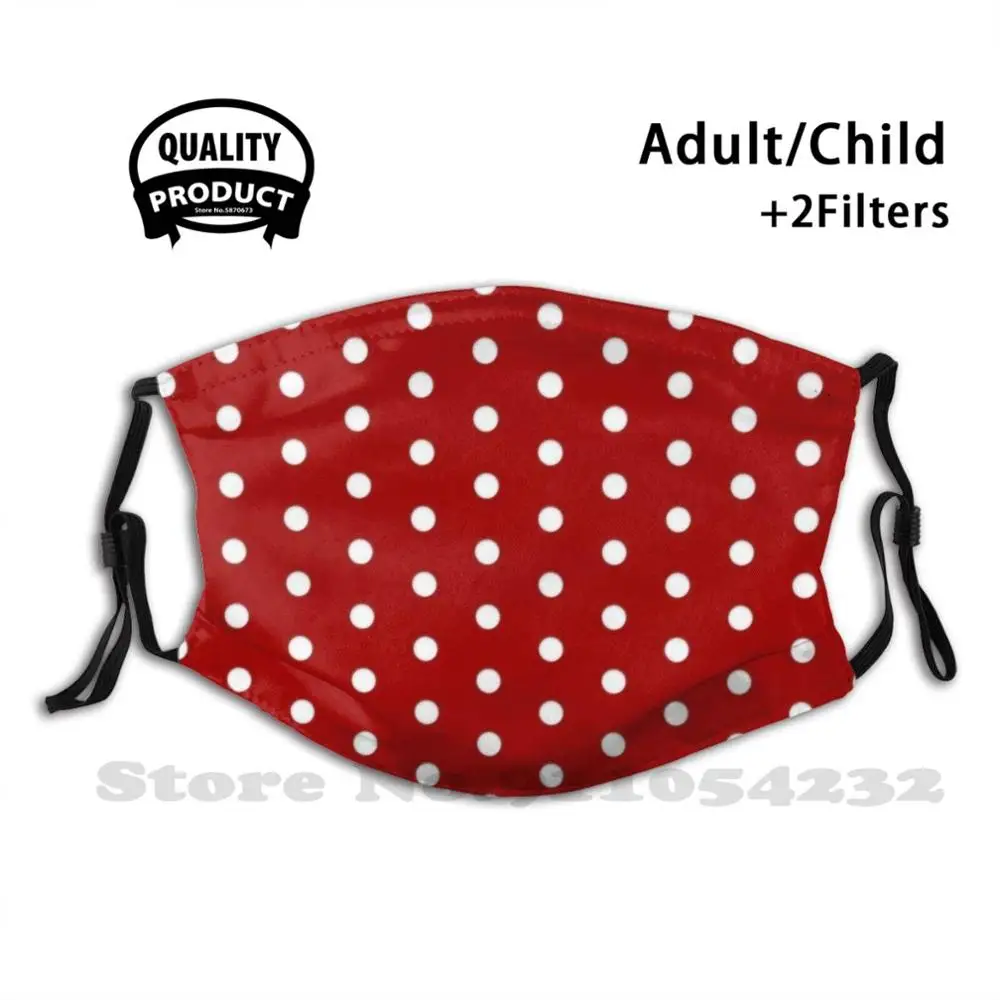 

Red White Polka Dot Pattern Hot Sale With Filter Masks Pattern Strawberry Red Rouge Berry Fruit Ruby Sweet Cute Funny Dots