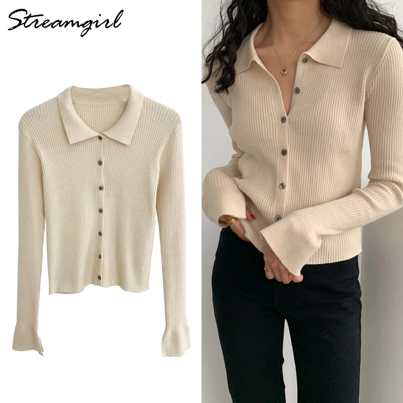 Женский вязаный кардиган на пуговицах| |