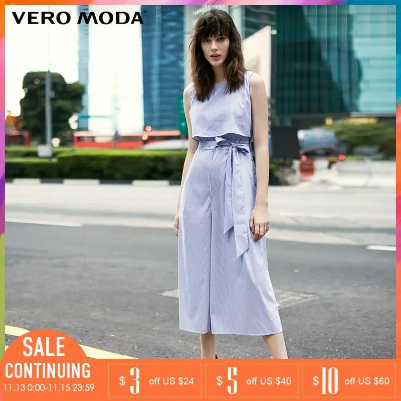 Vero Moda женские летние 2019 Новые широкие укороченные штаны для прыжков | 318144510