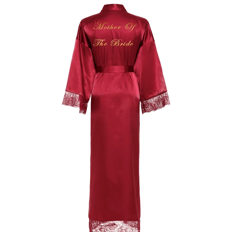 2021 New  Silk  Satin Lace Robes White Bridesmaid Bride Robes  Bridesmaid Robes Wedding  Long Robe  Bathrobe