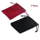 Оптовая продажа, бархатные мешочки 7*9 см, подарочные пакеты, упаковочная сумка для ювелирных изделий, сумка на шнурке, Свадебные Рождественские мешочки для изысканных подарков, 50 шт.лот