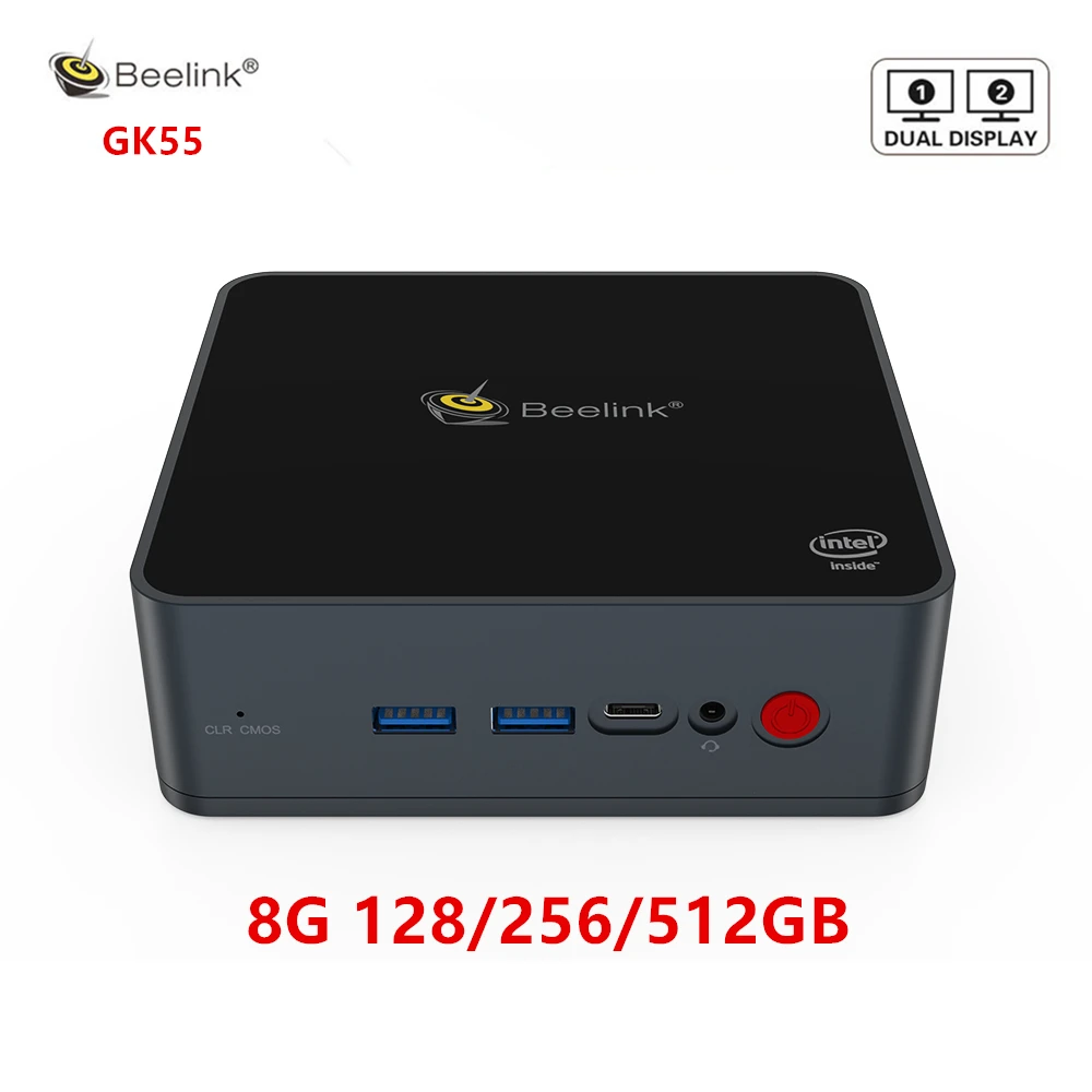 Beelink GK55 windows 10 Мини ПК intel J4125 до 2 7 ГГц 8 Гб 128 256 4/5G WI FI BT4.0 компьютер linux NUC ubuntu (убу́нту