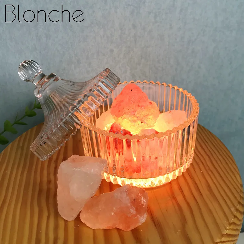 Светодиодная лампа-лава Blonche кристальная лампа из натуральной гималайской соли с