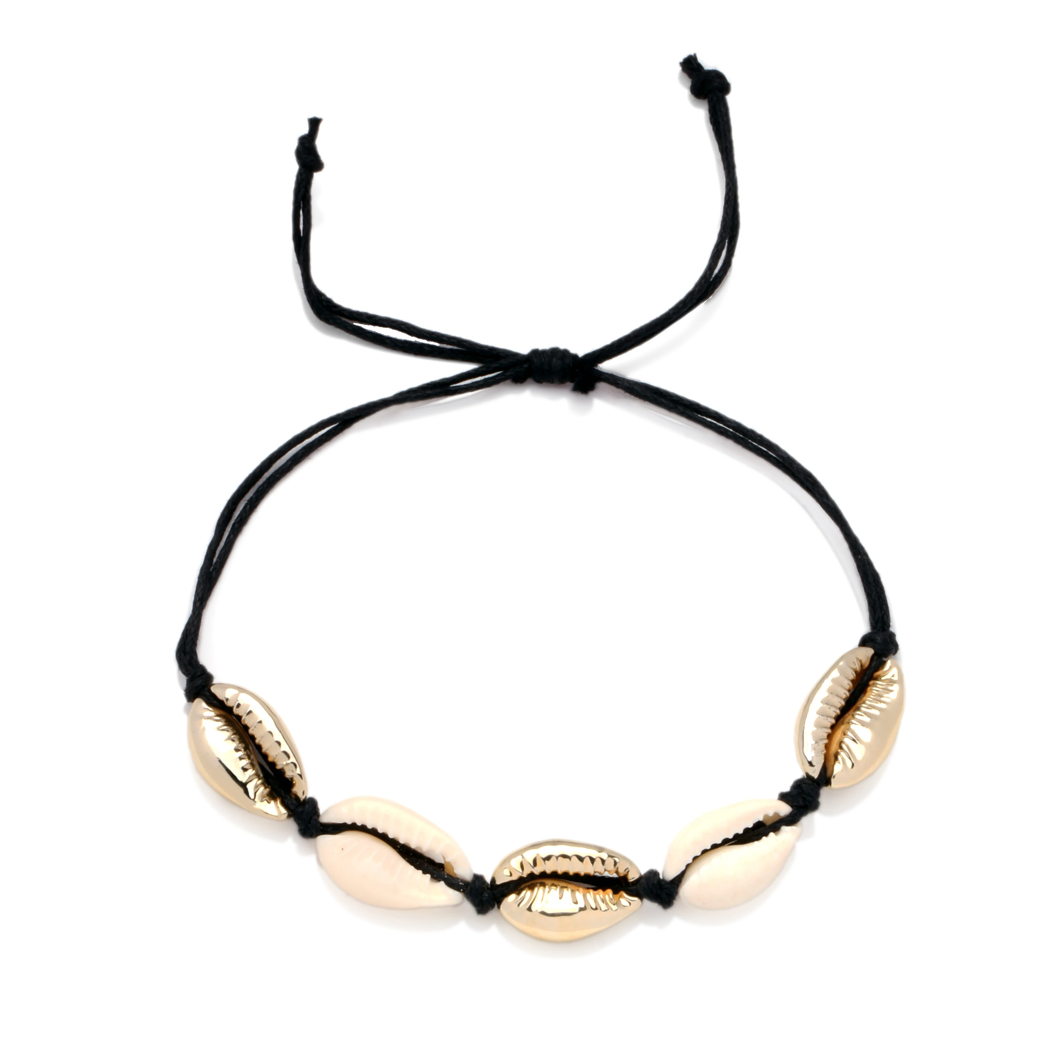 Cowrie ракушки Вощеная Веревка квадратный узел макраме браслеты для женщин и мужчин