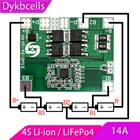 Dykbcells 4S 14A limit 20A BMS 12,8 V 12V LiFePo414,8 V 16,8 V 18650 Li-Ion литиевая батарея Защитная плата 4 Cell pack