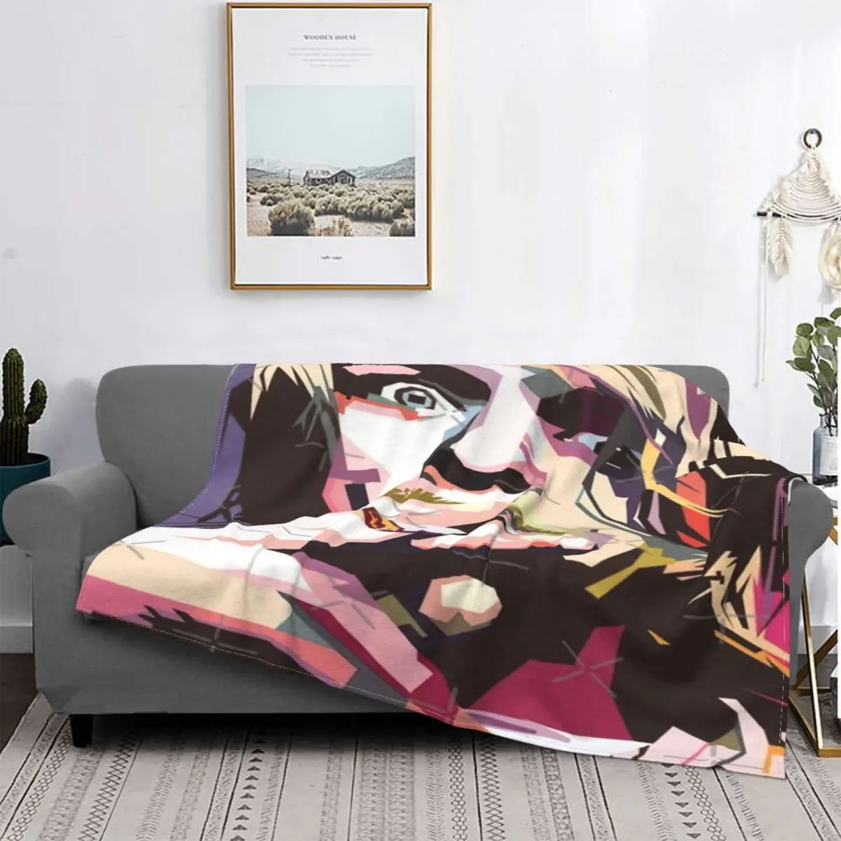 

Manta a cuadros para cama, edredones de Anime, manta double, Colcha de verano