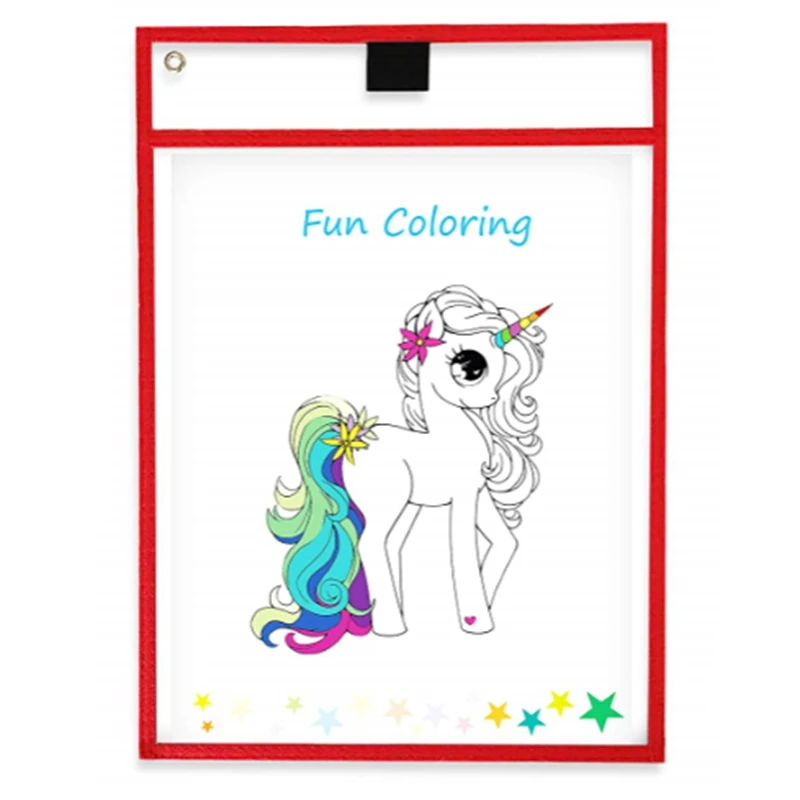 Многоразовые рукава с карманом для стирания помощью маркера (12 упаковок)-разные