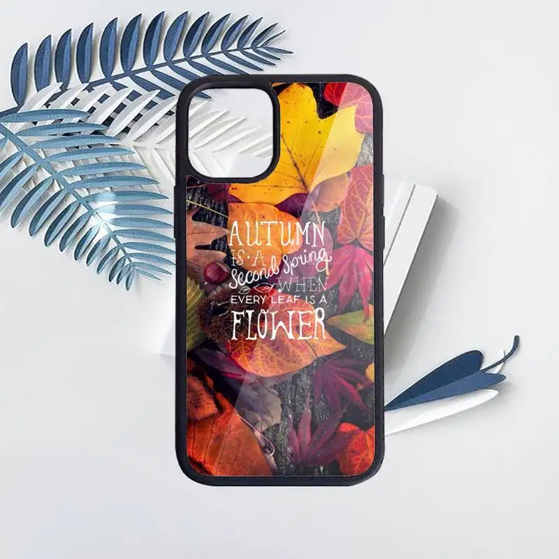 

Autumn leaves fall fox pumpkin Halloween Phone Cases PC for iPhone 11 12 pro XS MAX 8 7 6 6S Plus X 5S SE 2020 XR