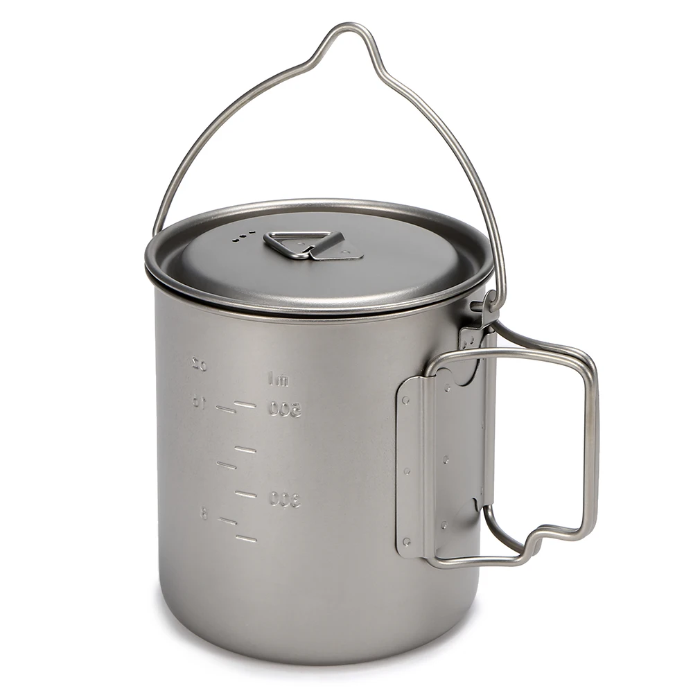

Ultralight Titanium Cup Outdoor Portable Mug Camping Picnic Water Cup with Foldable Handle 300ml / 400ml / 450ml / 750ml