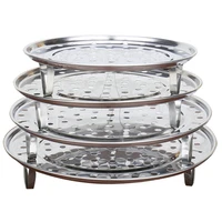 4pcs stainless steel kitchen steamer steaming rack multi function bowl steamer tray rack basket kitchen accessories