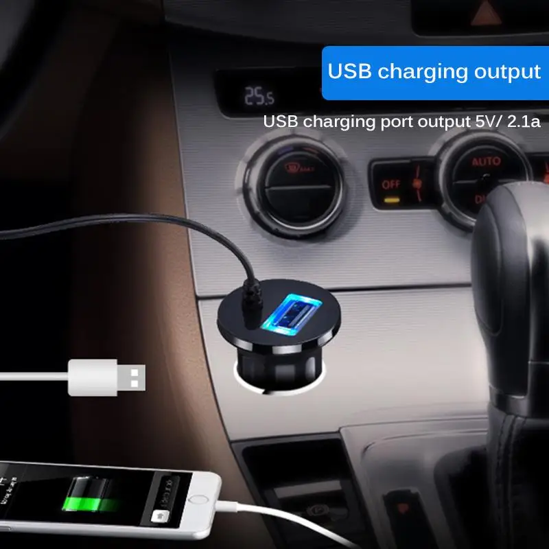 Автомобильное зарядное устройство AOZBZ USB прикуриватель Магнитная база Bluetooth MP3 3 5