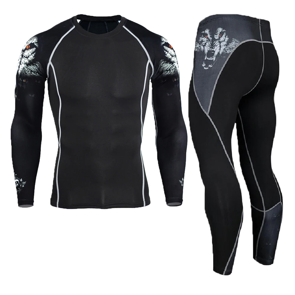 

Мужские кальсоны, компрессионный костюм, мужские Леггинсы для кроссфита, MMA GYMS, футболка, брюки, фитнес-колготки, спортивный костюм, спортивн...