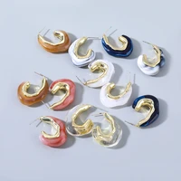 2021 colorful transparent clear resin acrylic geometric hollow drop earrings for women elegant irregular dangle earrings jewelry