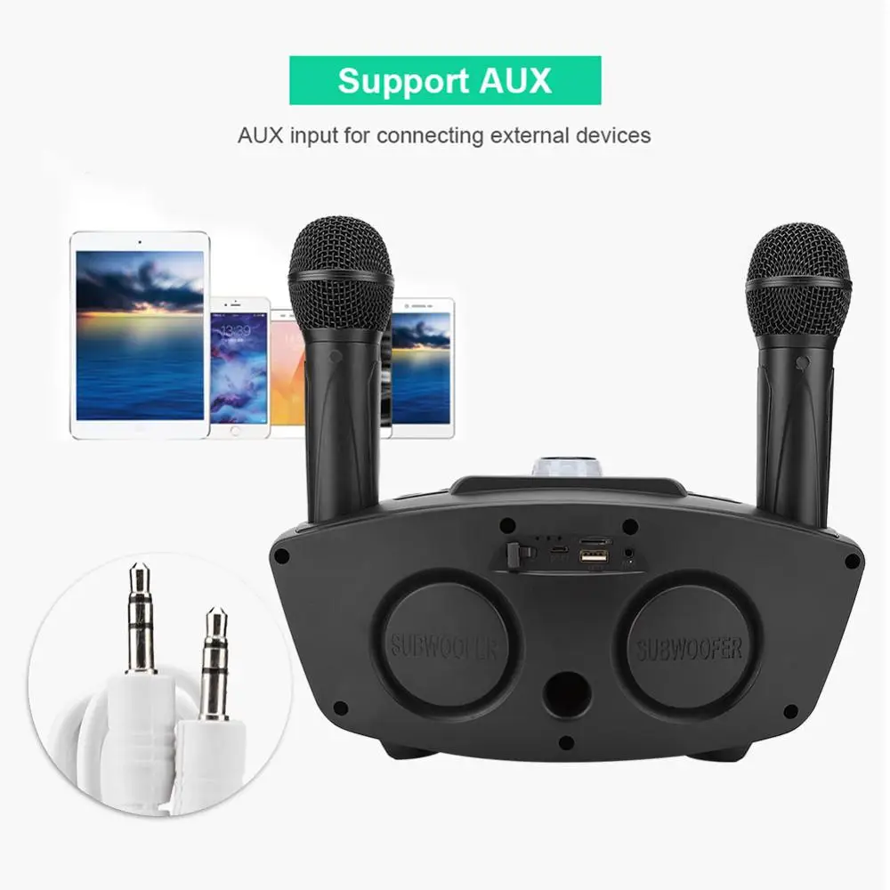 Портативный Bluetooth KTV караоке плеер Домашний Беспроводной Динамик-Усилитель