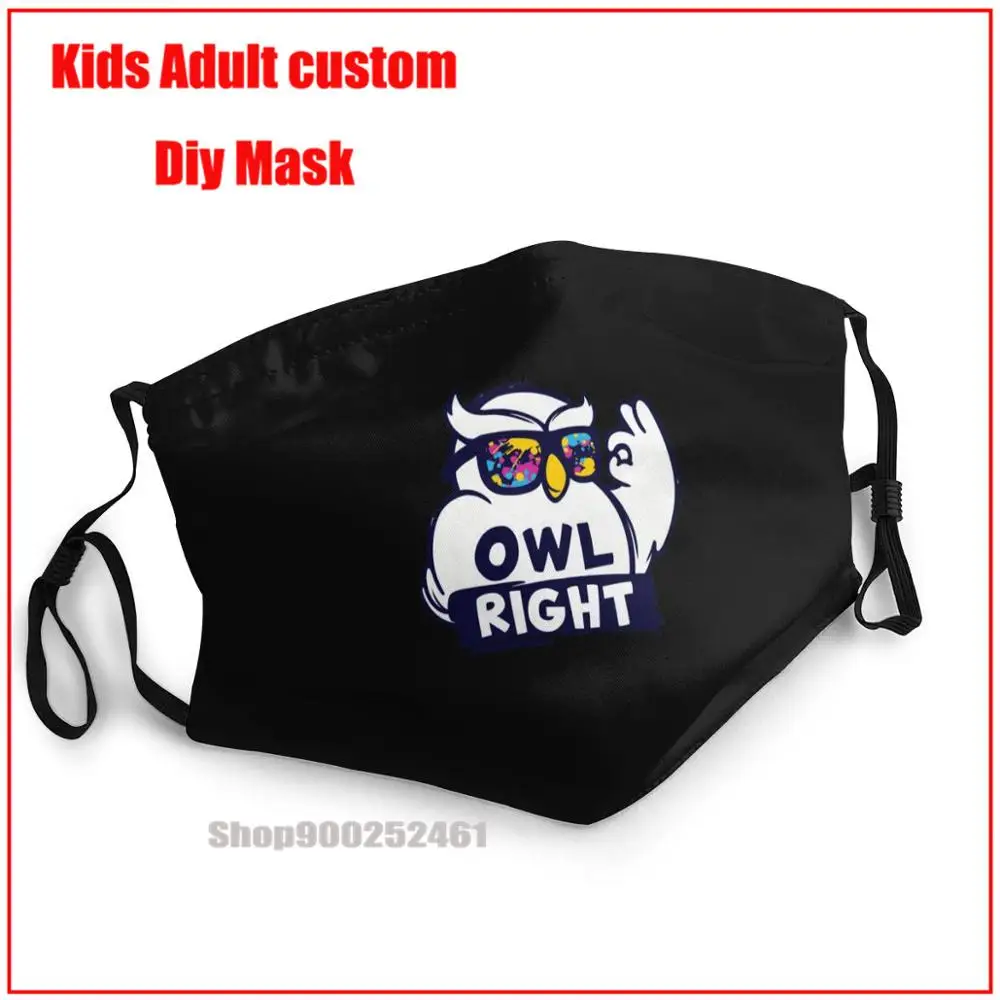 

Сова правая DIY маска для лица модная маска для лица моющаяся многоразовая маска для лица для взрослых Новая маска для рта с дизайном забавна...
