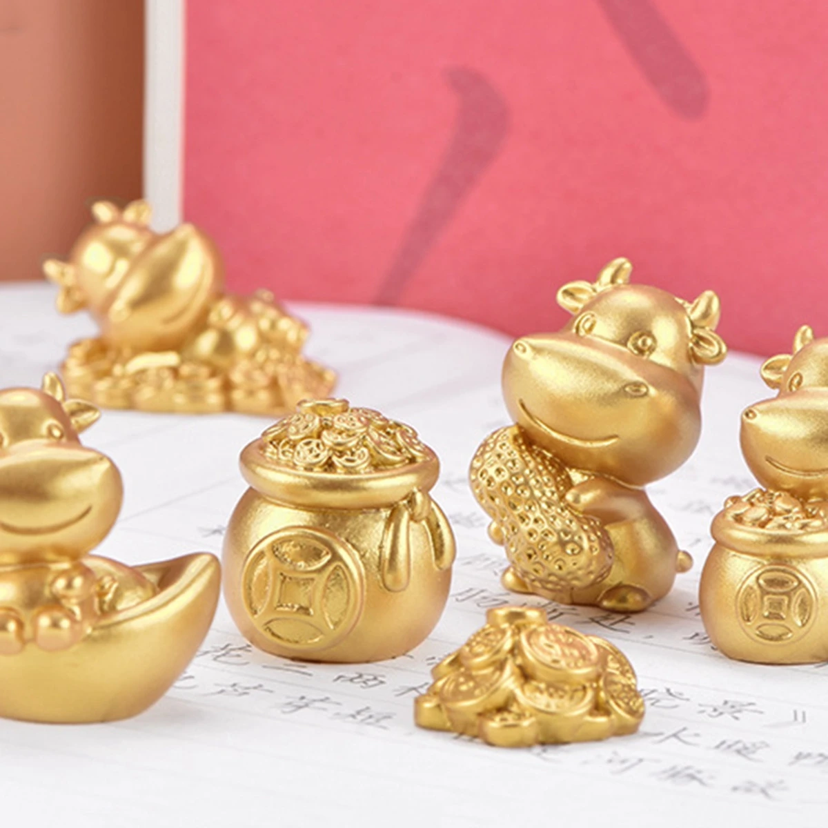 

Новогодний декоративный горшок для украшения сада «сделай сам», аксессуары для кукольного домика в год быка, 2021