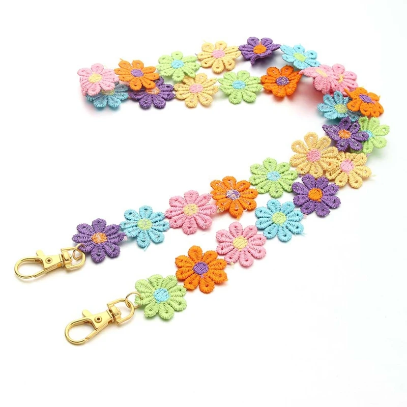

Candy Colorful Flower Chain Face Mask Holder Lanyard with Clips Eyeglass Anti-Lost Strap Necklace Hanger Ear Saver Cords My11 21